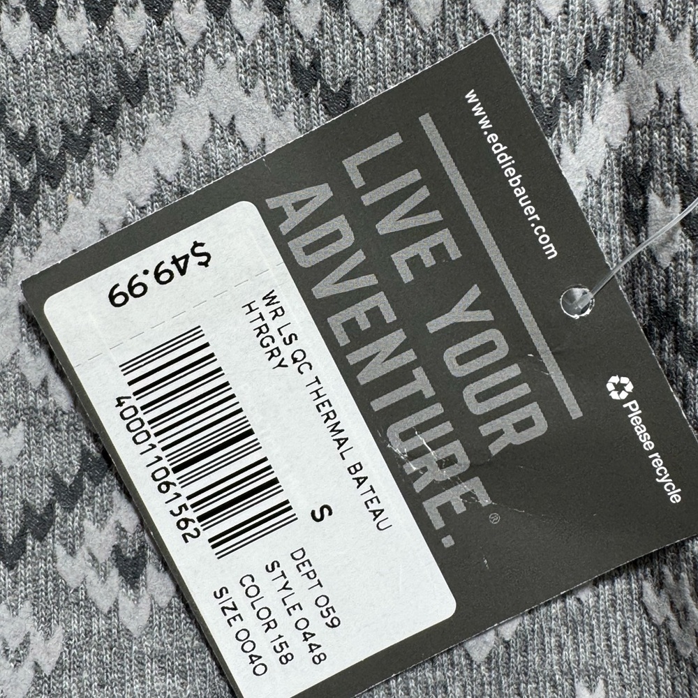 NWT Eddie Bauer Gray Pullover Top Women’s Cotton Blend Long Sleeve Size S - Picture 6 of 10